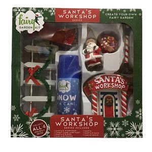 Fairy Garden Kit Santas Workshop Series Christmas Craft Santa Snow in Can New